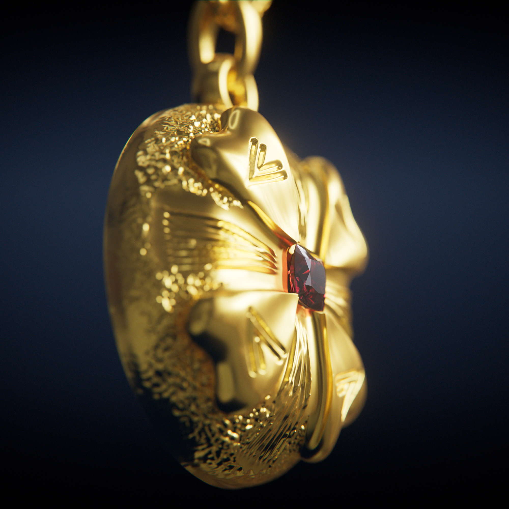 Sanctum Pendant Gold — closeup