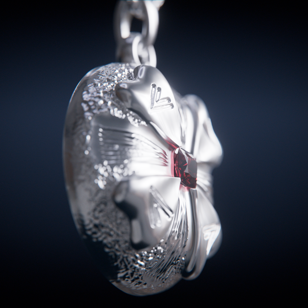 Sanctum Pendant Silver — closeup