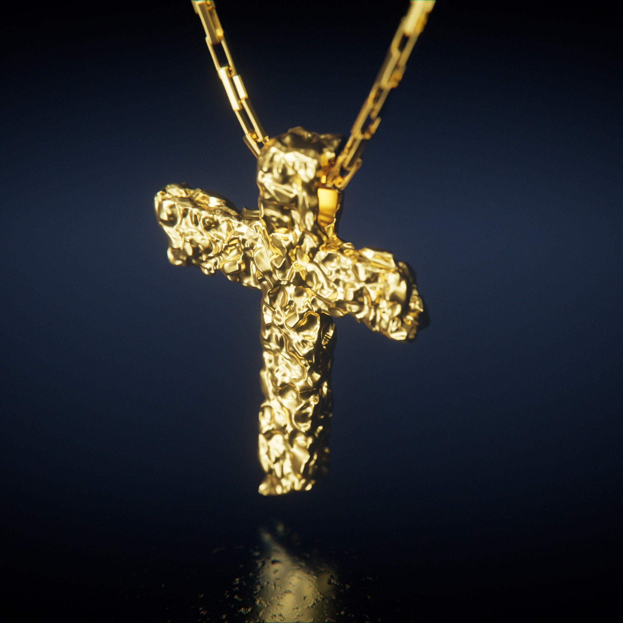 Crushed Cross Gold — angle