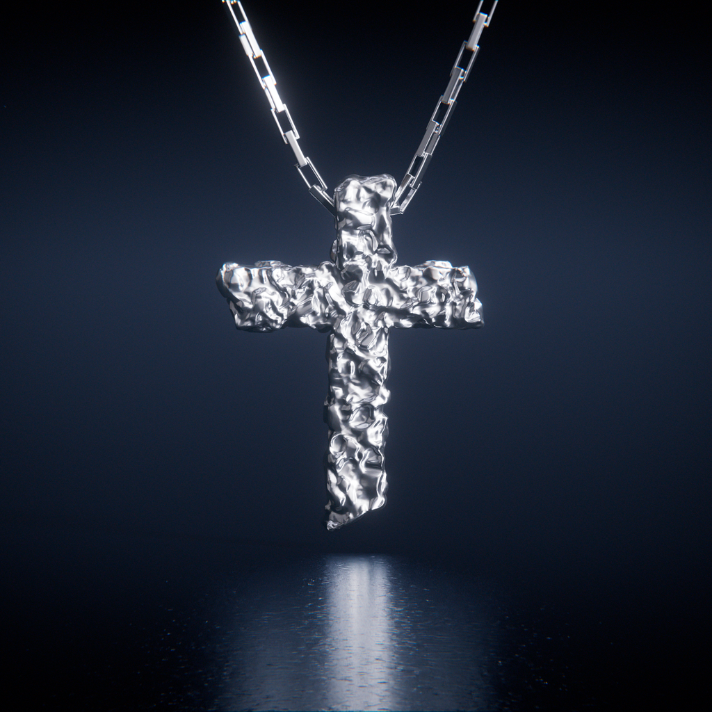 Crushed Cross Silver — main