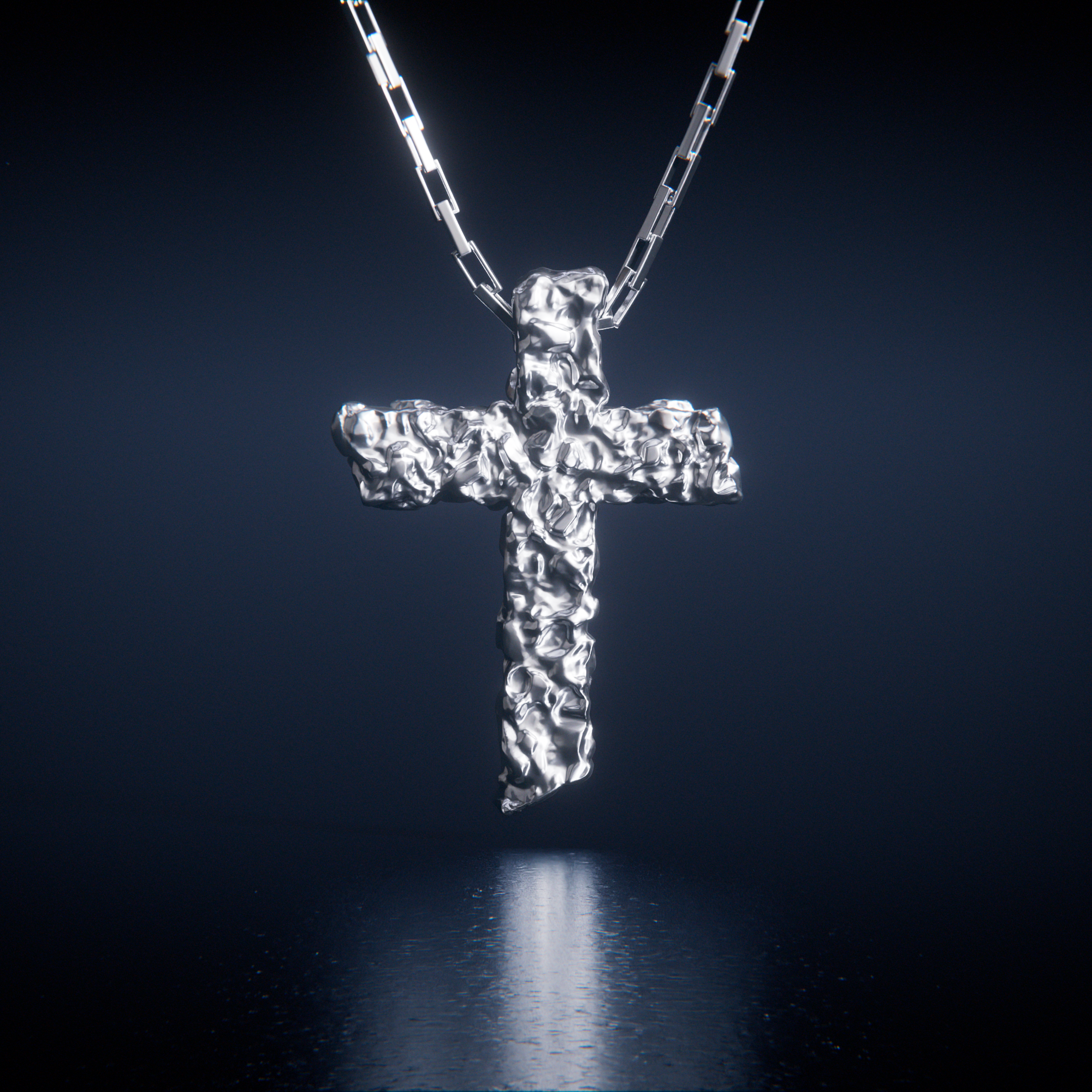 Crushed Cross Silver — main