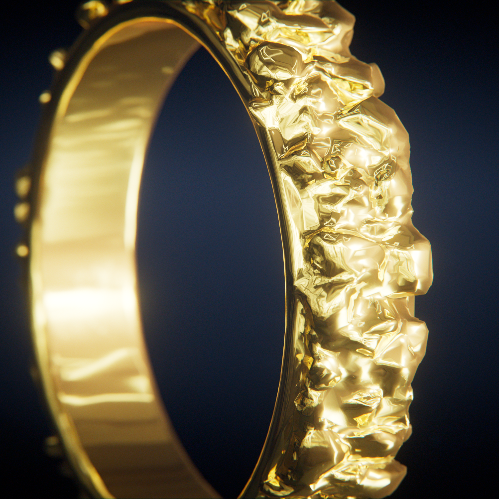 Crushed Slim Gold — closeup