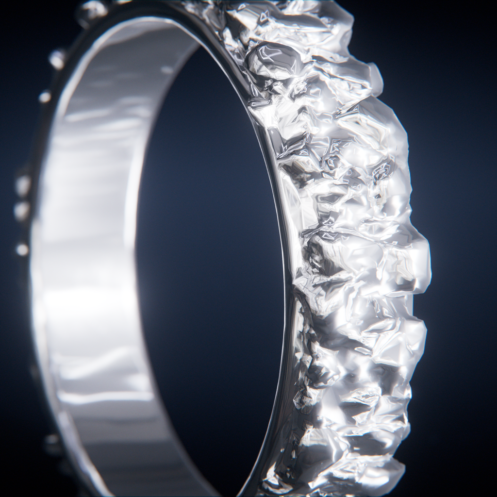 Crushed Slim Silver — closeup